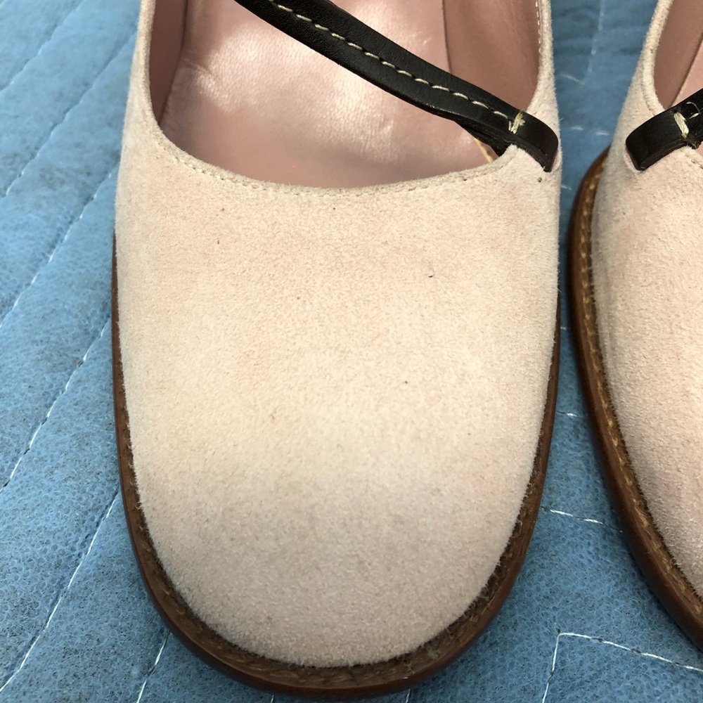 MOSCHINO Pink Suede Mary Jane Heels - Picture 8 of 8